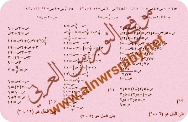 حل درس نظام معادلتين خطيتين بالتعويض رياضيات ثالث متوسط ف 2 بدون تحميل
