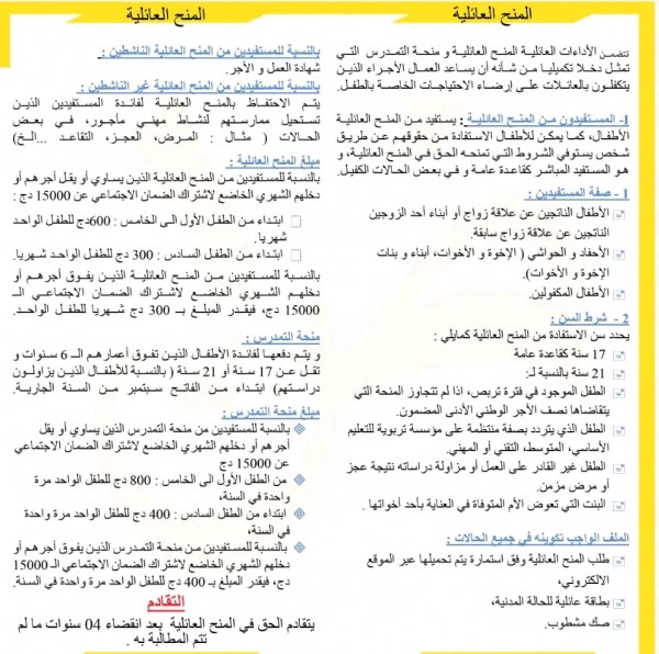 اليكم ملخص المنح العائلية و شروط الاستفادة منها: ✅منحة الوضع العائلي: ISFشروط و كيفية الاستفادة من المنحة العائلية الجزائر 2024
